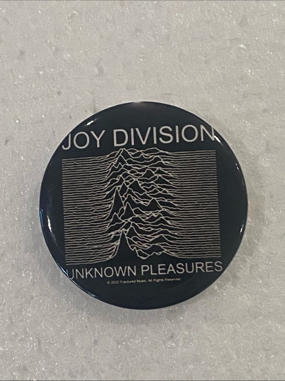 Joy Division Unknown Pleasures Black Pin Button